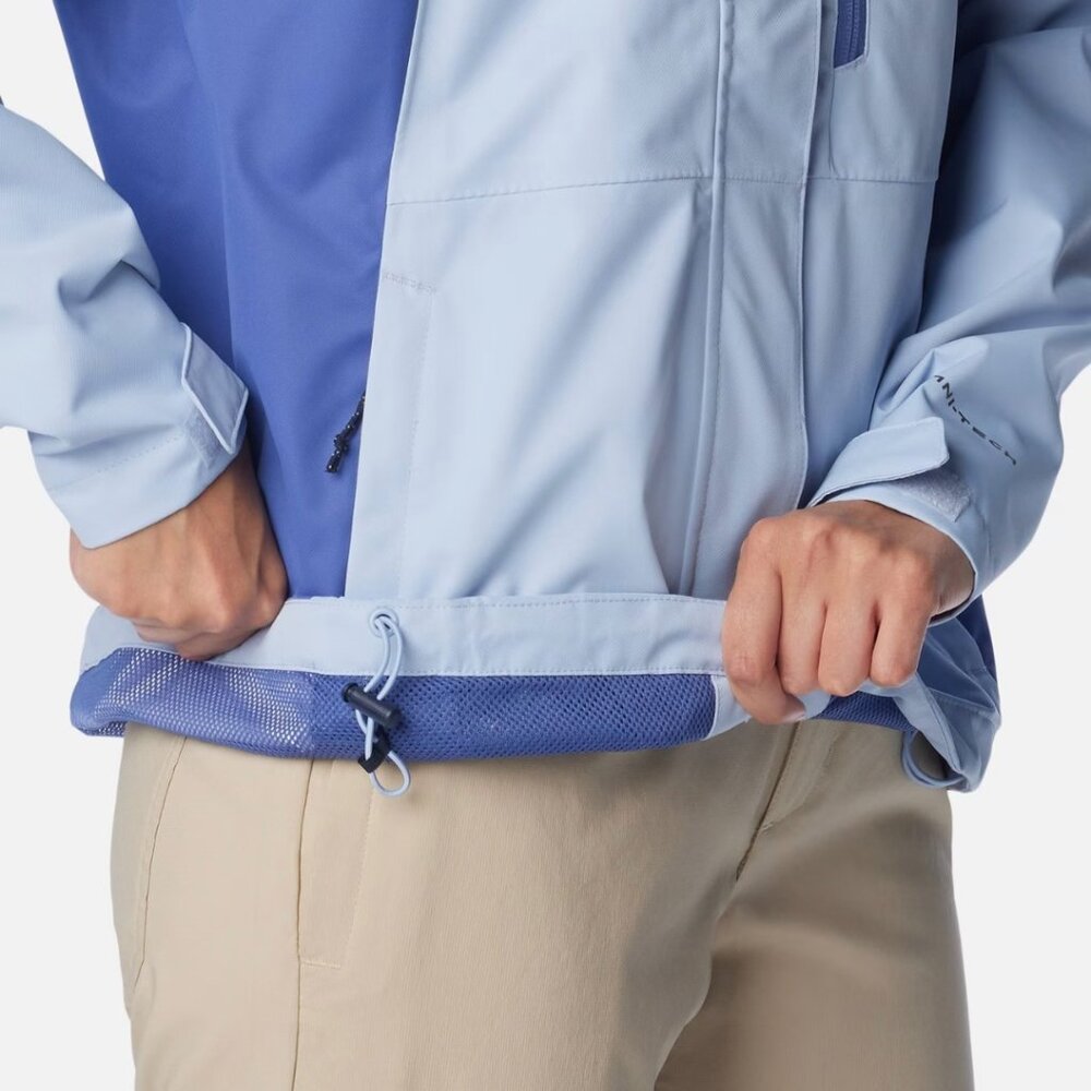 Columbia Women's Hikebound Rain Coat Jacket Omni-Tech Waterproof Blue Size 1X - Picture 8 of 9